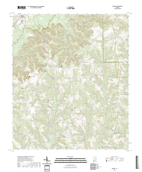 USGS Topographic Map – Dozier