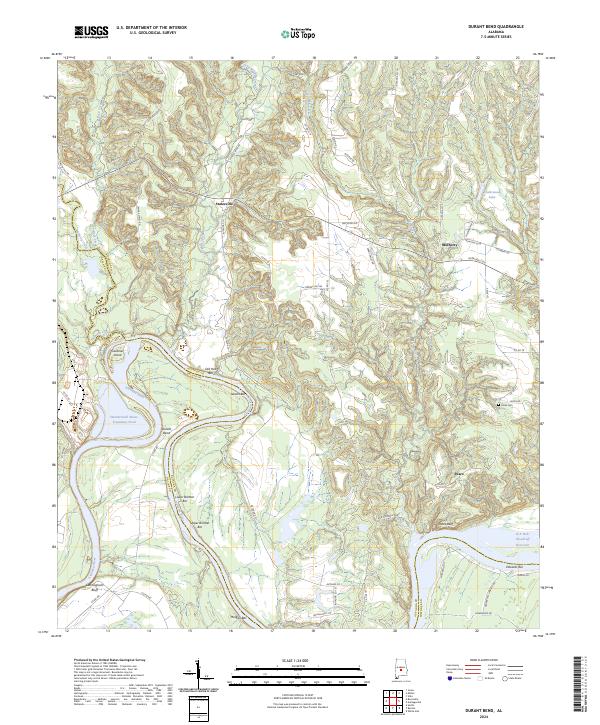 USGS Topographic Map – Durant Bend