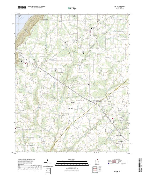 USGS Topographic Map – Dutton