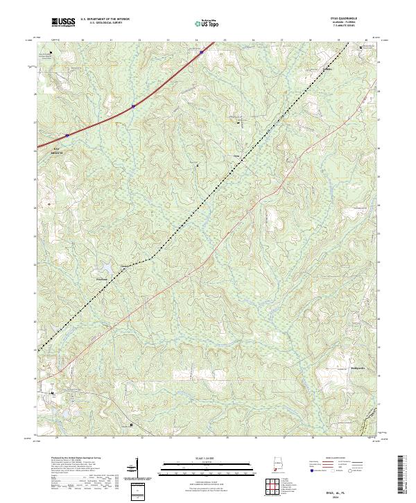 USGS Topographic Map – Dyas