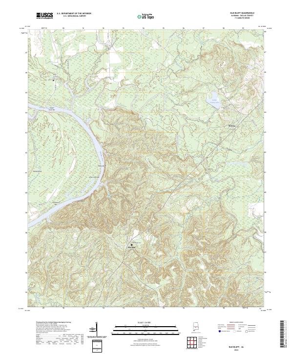 USGS Topographic Map – Elm Bluff