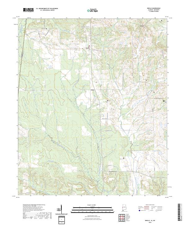 USGS Topographic Map – Emelle