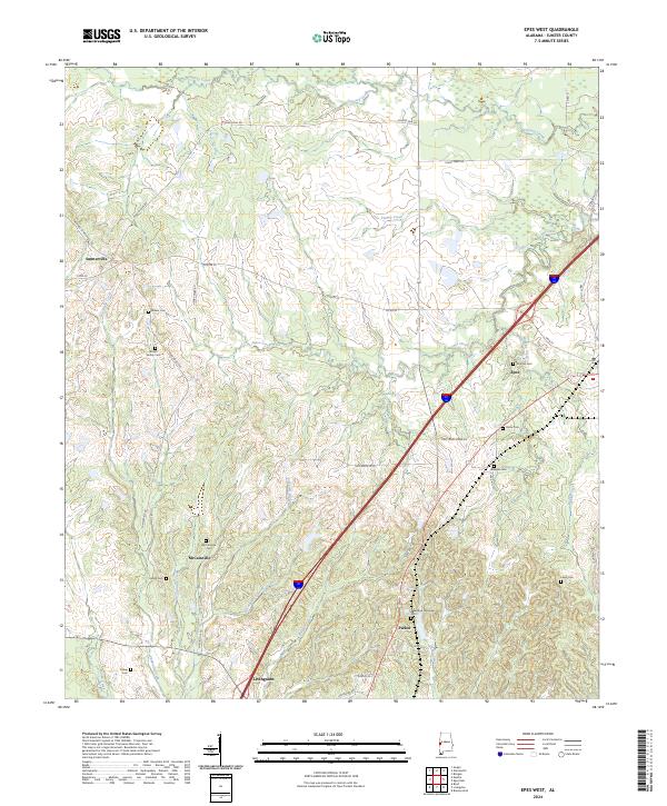 USGS Topographic Map – Epes West