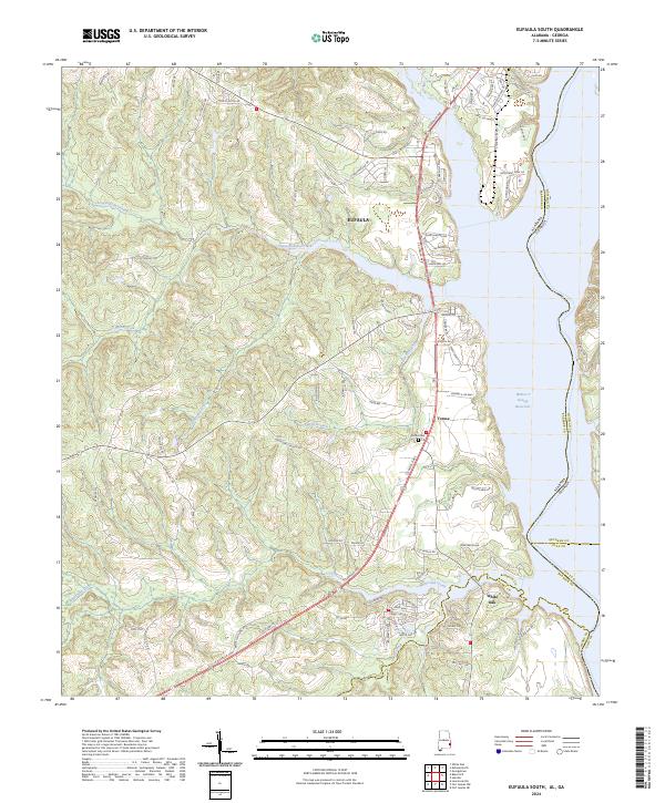USGS Topographic Map – Eufaula South