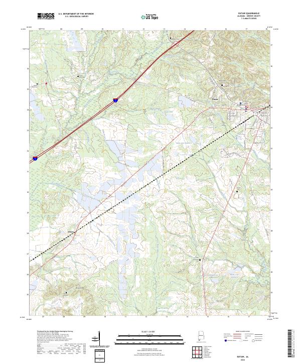 USGS Topographic Map – Eutaw