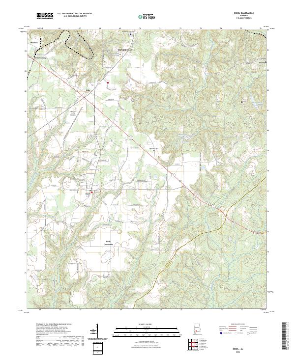 USGS Topographic Map – Excel