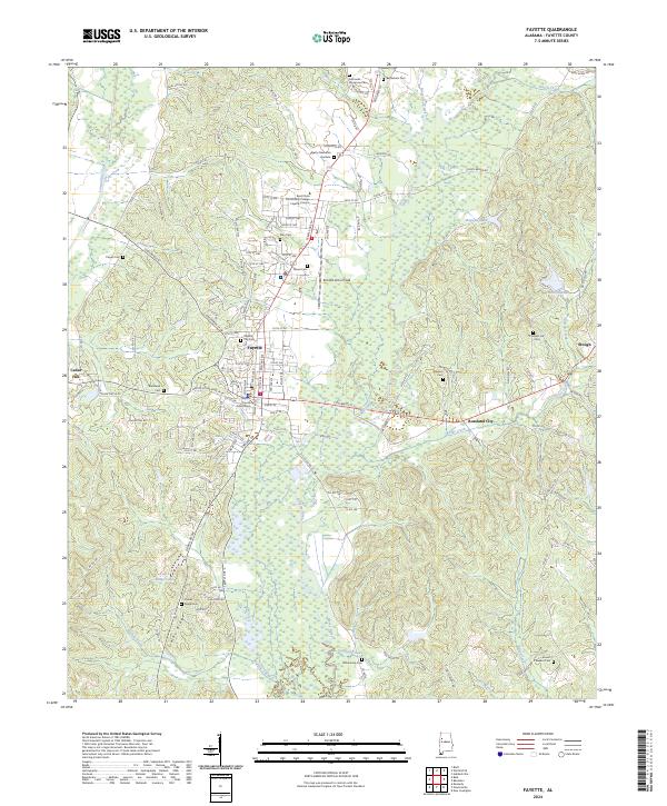 USGS Topographic Map – Fayette