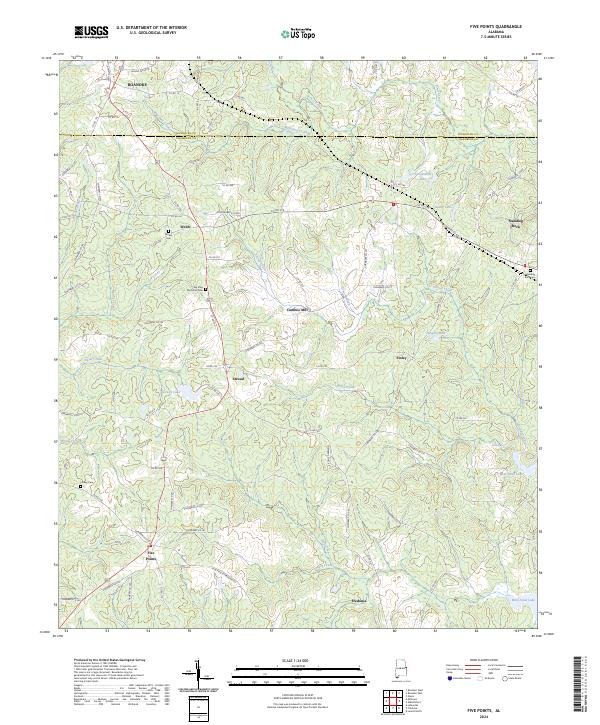 USGS Topographic Map – Five Points