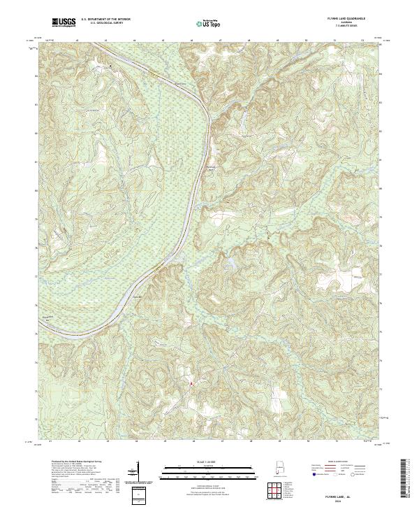 USGS Topographic Map – Flynns Lake
