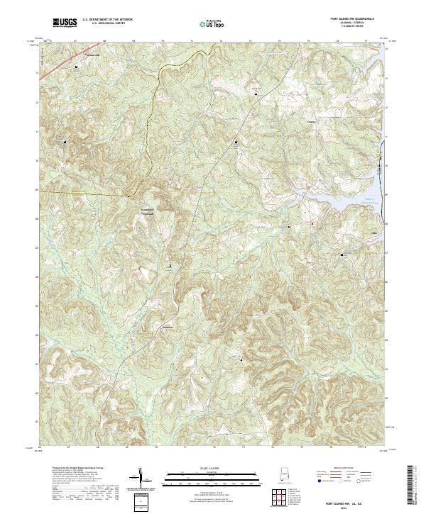 USGS Topographic Map – Fort Gaines NW