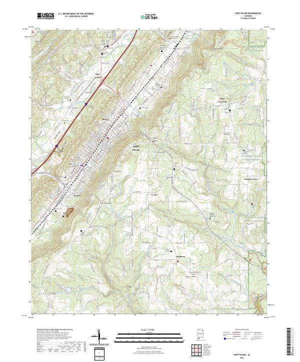USGS Topographic Map – Fort Payne