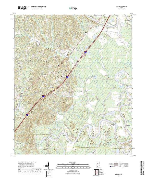 USGS Topographic Map – Fosters