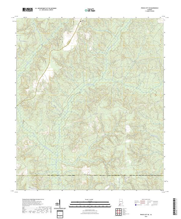 USGS Topographic Map – Frisco City SE