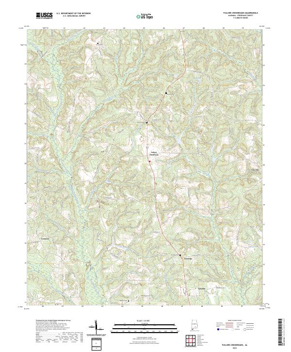 USGS Topographic Map – Fullers Crossroads