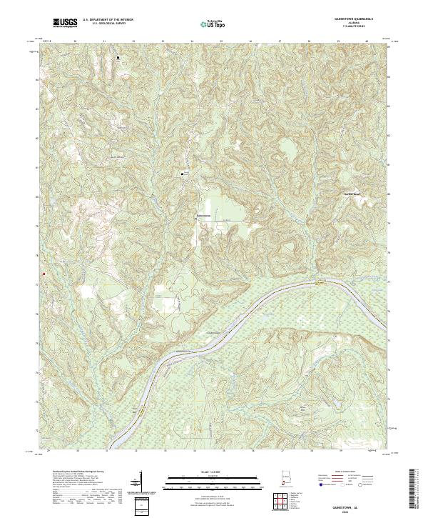 USGS Topographic Map – Gainestown