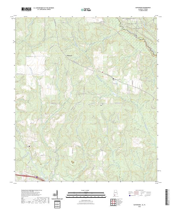 USGS Topographic Map – Gateswood