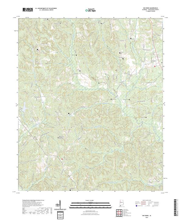 USGS Topographic Map – Gin Creek