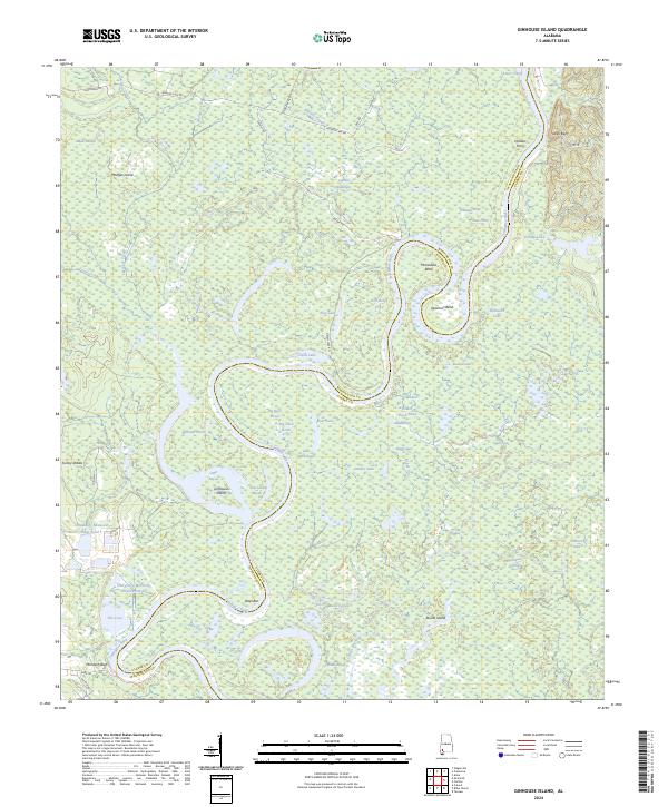 USGS Topographic Map – Ginhouse Island