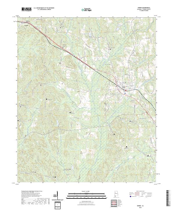 USGS Topographic Map – Gordo