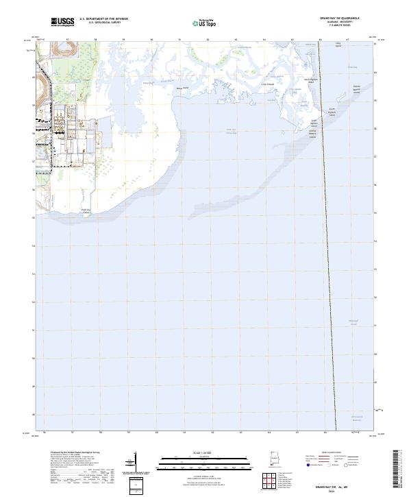 USGS Topographic Map – Grand Bay SW