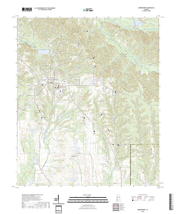 USGS Topographic Map – Greensboro