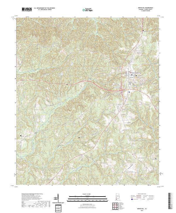 USGS Topographic Map – Grove Hill