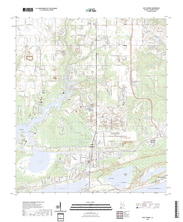 USGS Topographic Map – Gulf Shores