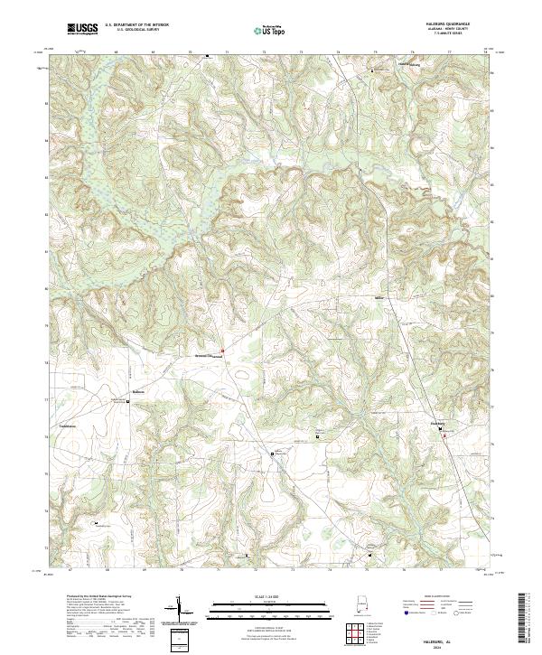 USGS Topographic Map – Haleburg