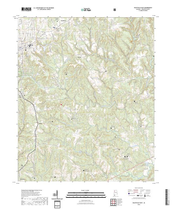 USGS Topographic Map – Haleyville East