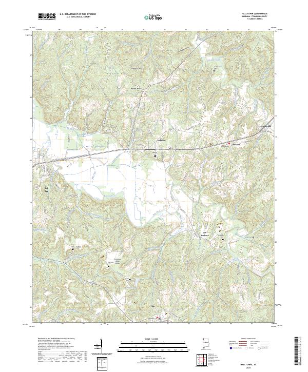 USGS Topographic Map – Halltown