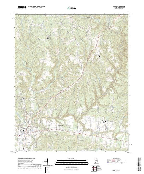 USGS Topographic Map – Hamilton