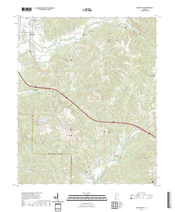 USGS Topographic Map – Hamilton SW
