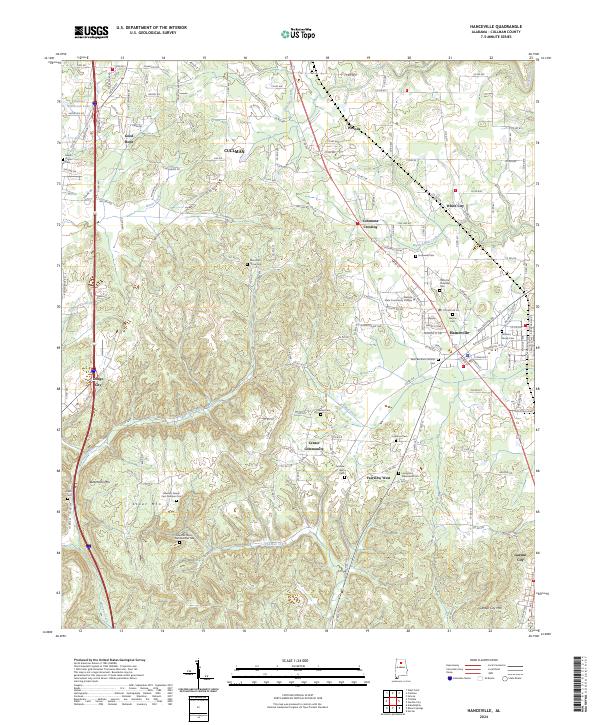 USGS Topographic Map – Hanceville