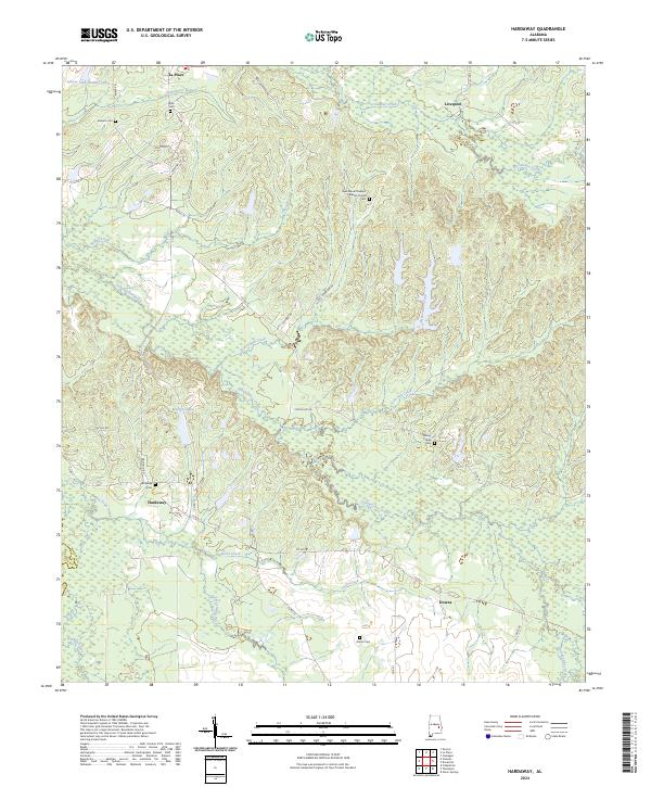USGS Topographic Map – Hardaway