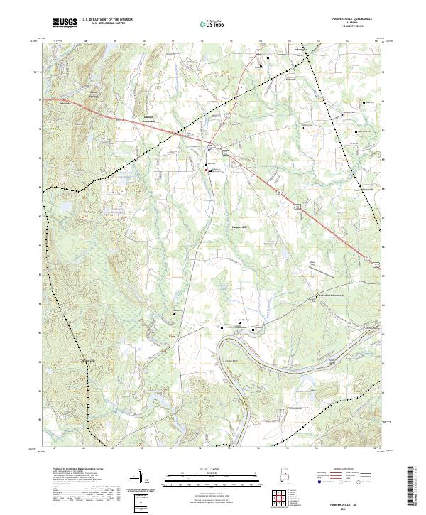 USGS Topographic Map – Harpersville