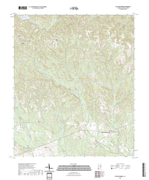USGS Topographic Map – Hatchechubbee