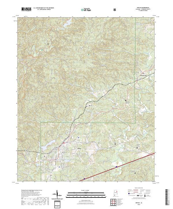 USGS Topographic Map – Heflin