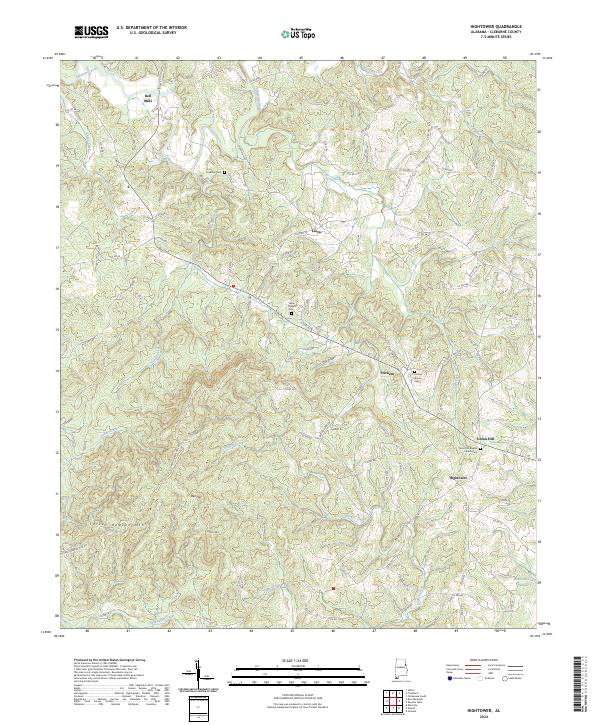 USGS Topographic Map – Hightower