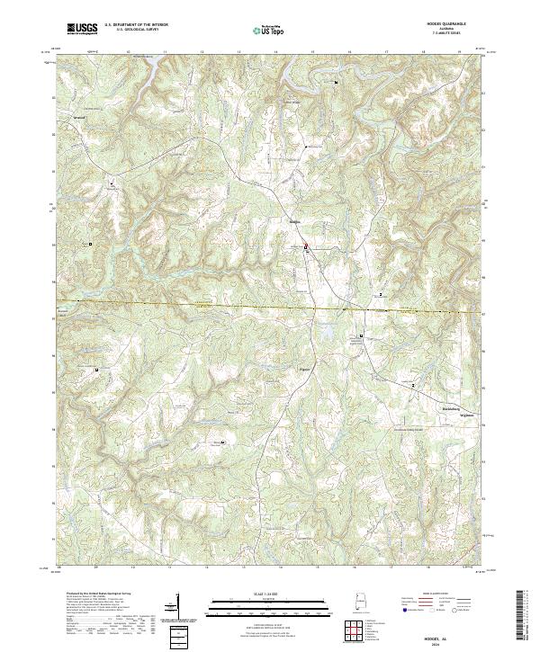 USGS Topographic Map – Hodges