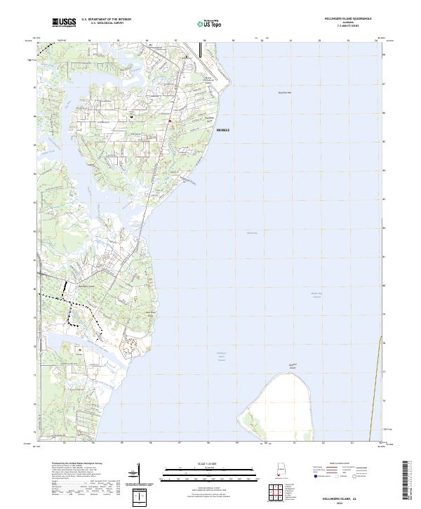 USGS Topographic Map – Hollingers Island
