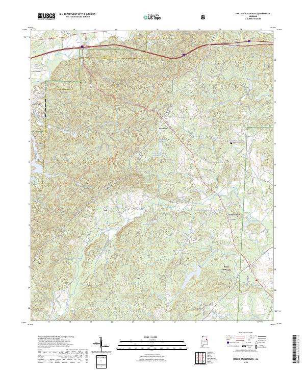 USGS Topographic Map – Hollis Crossroads