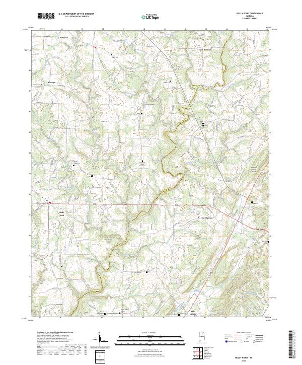 USGS Topographic Map – Holly Pond