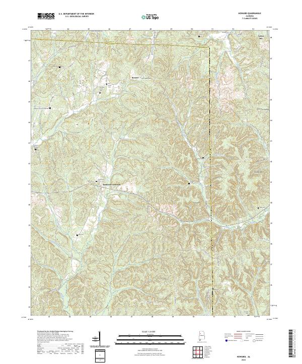 USGS Topographic Map – Howard