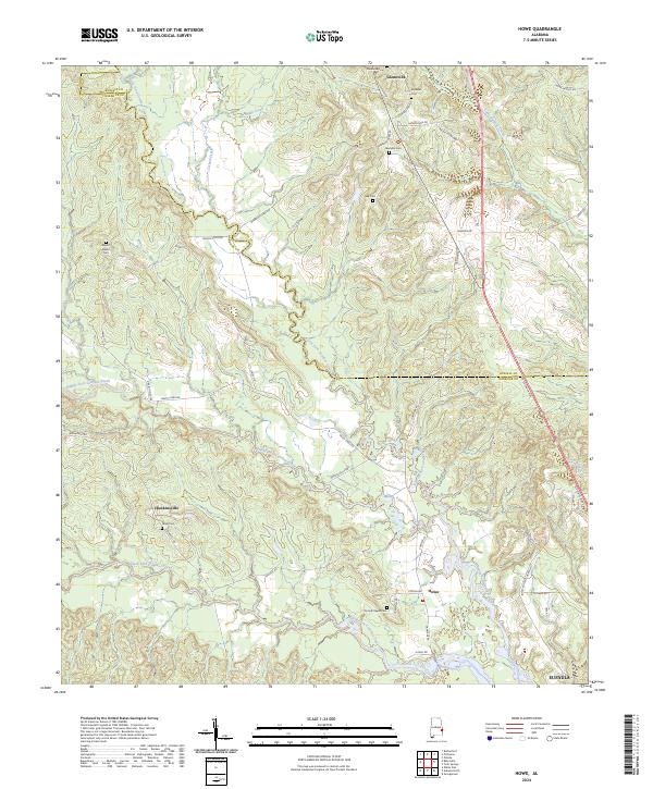 USGS Topographic Map – Howe
