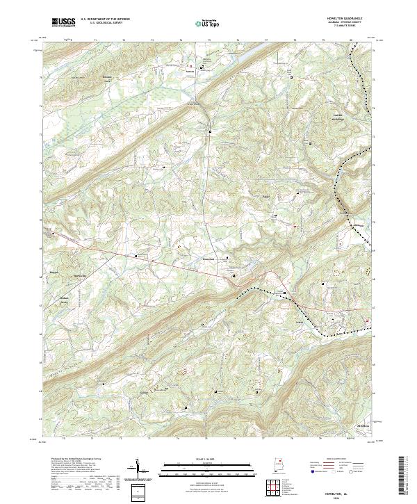 USGS Topographic Map – Howelton