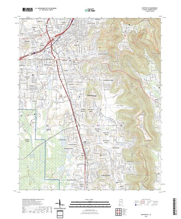 USGS Topographic Map – Huntsville