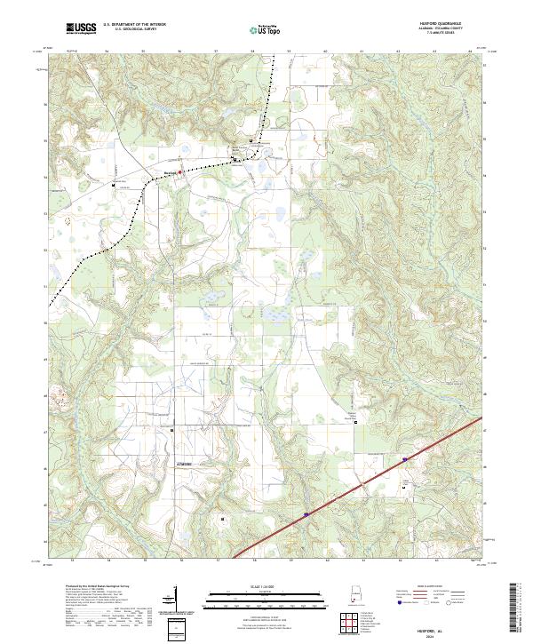 USGS Topographic Map – Huxford