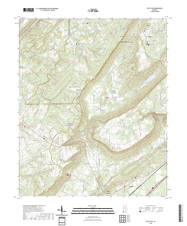 USGS Topographic Map – Hyatt Gap