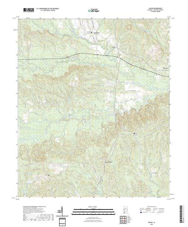 USGS Topographic Map – Jachin