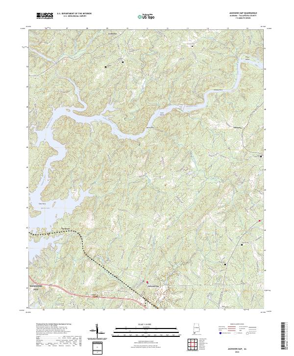 USGS Topographic Map – Jacksons Gap